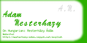adam mesterhazy business card