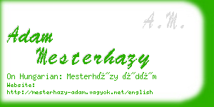 adam mesterhazy business card